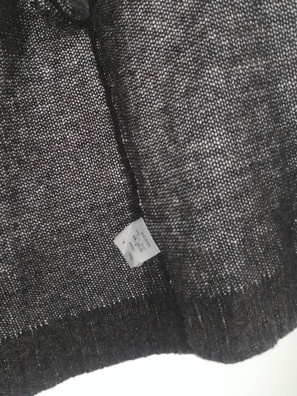 Bianca Maria 100% wool dark brown sweater top cardigan pearl buttons M fits XS - Picture 2 of 14